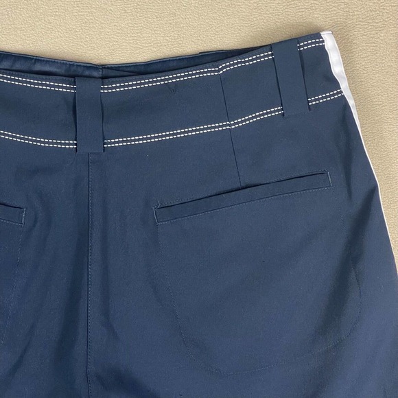 Nike Golf Womens 4 Bermuda Shorts Blue Lightweight Stretch Pocket Snap Closure - Picture 12 of 14